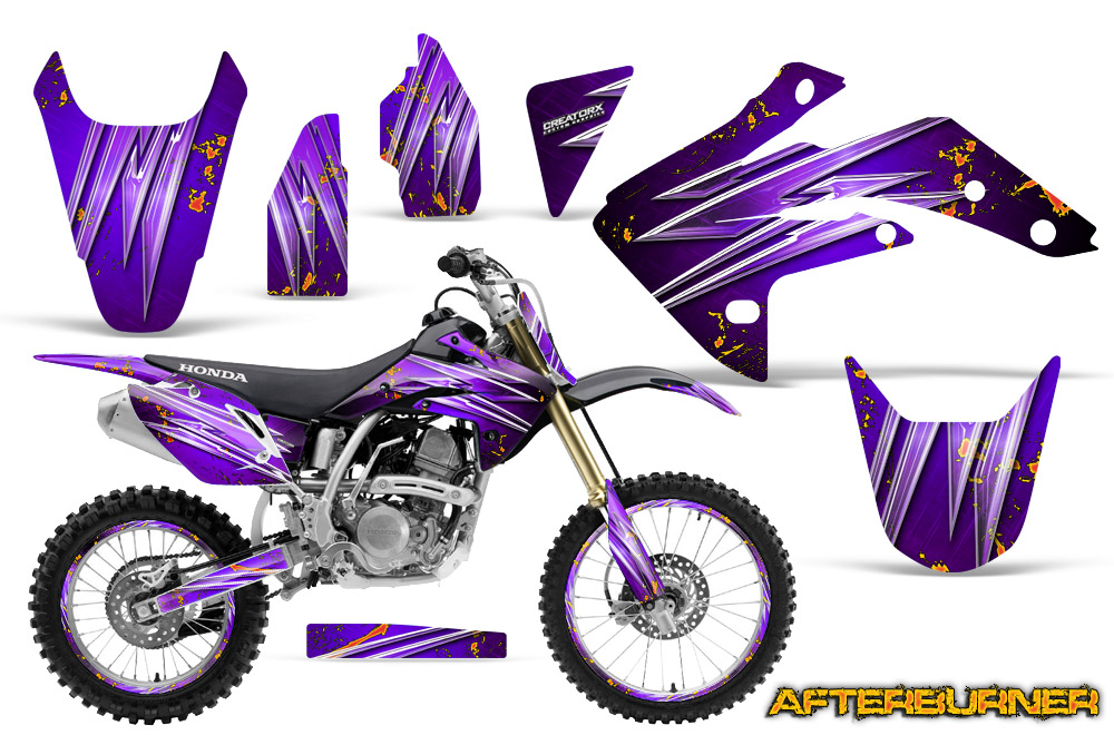 Honda CRF150R 07-10 Graphics Kit Afterburner Purple NP Rims